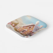 ジンジャーブレッドハウスクリスマス ペーパープレート (傾斜あり)