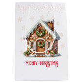 ジンジャーブレッドハウスクリスマス ミディアムペーパーバッグ (正面)