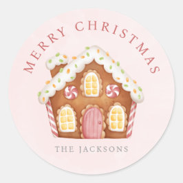 ジンジャーブレッドハウスクリスマス ラウンドシール