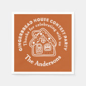 ジンジャーブレッドハウスコンテストパーティーありがとう スタンダードカクテルナプキン (正面)