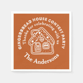 ジンジャーブレッドハウスコンテストパーティーありがとう スタンダードカクテルナプキン