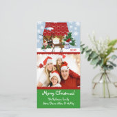 ジンジャーブレッドハウスチャーストマスファミリーフォトカード シーズンカード (スタンド正面)