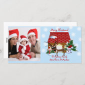 ジンジャーブレッドハウスチャーストマスファミリーフォトカード シーズンカード (正面/裏面)