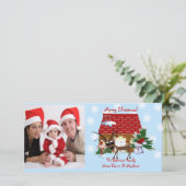 ジンジャーブレッドハウスチャーストマスファミリーフォトカード シーズンカード (スタンド正面)