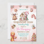 ジンジャーブレッドハウスデコレーションーパーティー 招待状 (正面)