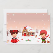 ジンジャーブレッドハウスデコレーション パーティーへの招待 招待状 (裏面)