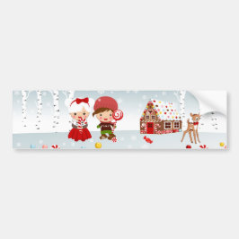 ジンジャーブレッドハウスバンパーステッカー バンパーステッカー