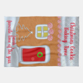 ジンジャーブレッドハウスパーソナライズされたキッチンタオル キッチンタオル (横)