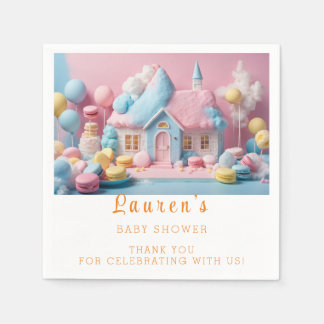 ジンジャーブレッドハウスベビーシャワー スタンダードカクテルナプキン