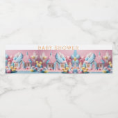 ジンジャーブレッドハウスベビーシャワー ペットボトルラベル (シングルラベル)