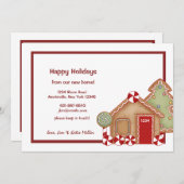 ジンジャーブレッドハウスホリデイムービングアナウンスメント シーズンカード (正面/裏面)