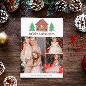 ジンジャーブレッドハウスメリークリスマスフォトコラージュ シーズンカード