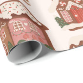 ジンジャーブレッドハウスモダンメリークリスマス ラッピングペーパー (ロールコーナー)