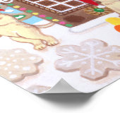 ジンジャーブレッドハウスラブラドール絵画ズ ポスター (角)