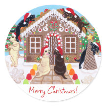 ジンジャーブレッドハウスラブラドール絵画ズ