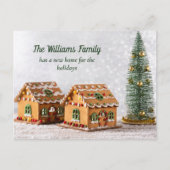 ジンジャーブレッドハウス写真ニューホームクリスマスムービング ポストカード (正面)