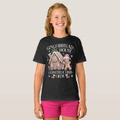 ジンジャーブレッドハウス建築隊 - クリスマス Tシャツ (正面フル)