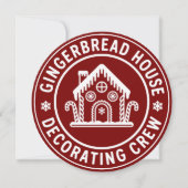 ジンジャーブレッドハウス飾り付けクルー クリスマスファミリー シーズンカード (正面)