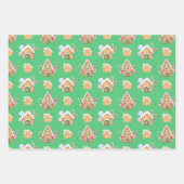 ジンジャーブレッドハウス&キャンディキャンズセット ラッピングペーパーシート (正面3)