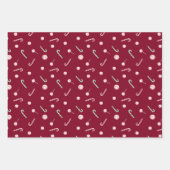 ジンジャーブレッドハウス&キャンディキャンズセット ラッピングペーパーシート (正面2)