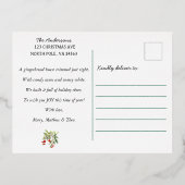 ジンジャーブレッドハウス | キャンディーケーングリーン 箔シーズンポストカード (裏面)