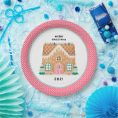 ジンジャーブレッドハウス | クリスマスクッキー交換パップ ペーパープレート (パーティー)