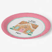 ジンジャーブレッドハウス | クリスマスクッキー交換パップ ペーパープレート (アングル)