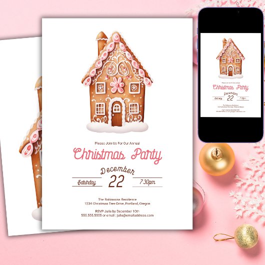 ジンジャーブレッドハウス・クリスマスパーティ 招待状