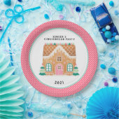 ジンジャーブレッドハウス |クリスマスCookie交換 ペーパープレート (パーティー)