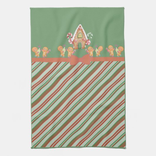 ジンジャーブレッドハウス&ジンジャーブレッドマンズキッチントーウ キッチンタオル (縦)