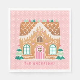 ジンジャーブレッドハウス | ナプキパーソナライズされたンス スタンダードランチョンナプキン