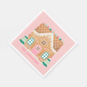 ジンジャーブレッドハウス | ナプキパーソナライズされたンス スタンダードランチョンナプキン (角)