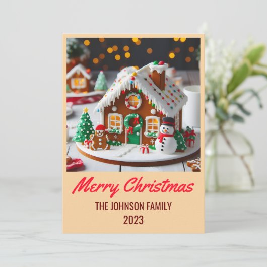 ジンジャーブレッドハウス – メリークリスマス シーズンカード (スタンド正面)