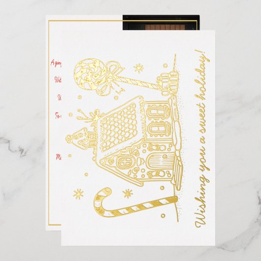 ジンジャーブレッドハウス | ワンフォト 箔シーズンカード (正面/裏面)