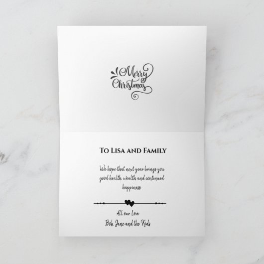 ジンジャーブレッドハウス、私たちの家からあなたの家まで。 カード (内部)