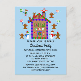 ジンジャーブレッドハウス#2 招待状のポストカード インビテーションポストカード