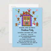 ジンジャーブレッドハウス#2 招待状のポストカード インビテーションポストカード (正面/裏面)