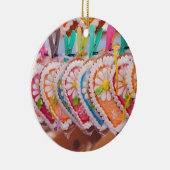 ジンジャーブレッドハートクッキーレブクーヘンバレンタイン セラミックオーナメント (右)