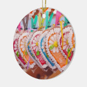 ジンジャーブレッドハートクッキーレブクーヘンバレンタイン セラミックオーナメント (左)