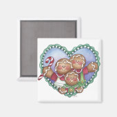 ジンジャーブレッドハート磁石 マグネット (正面/裏面)