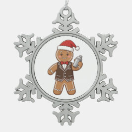 ジンジャーブレッドバリスタ クリスマス 2026 ホリデー コーヒー スノーフレークピューターオーナメント