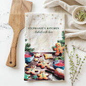 ジンジャーブレッドパーソナライズされたクッキー キッチンタオル