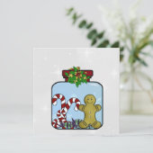 ジンジャーブレッドパーソナライズされたクリスマスカード シーズンカード (スタンド正面)