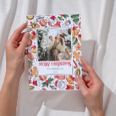 ジンジャーブレッドパーソナライズされたメリークリスマス写真 シーズンカード