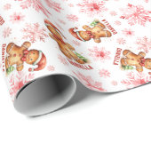 ジンジャーブレッドパーソナライズされたラッピングペーパー ラッピングペーパー (ロールコーナー)