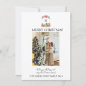 ジンジャーブレッドビレッジクレスト付き/フォトクリスマスカード シーズンカード (正面)