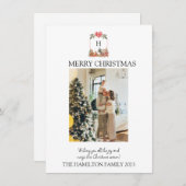 ジンジャーブレッドビレッジクレスト付き/フォトクリスマスカード シーズンカード (正面/裏面)