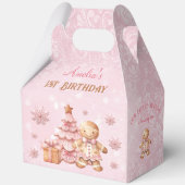 ジンジャーブレッドピンククリスマス1st誕生日ラージ フェイバーボックス (裏面)