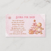 ジンジャーブレッドピンク赤ちゃんシャワーベビー エンクロージャーカード (正面)