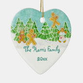 ジンジャーブレッドファミリーアンドエンジェルオーナメント セラミックオーナメント (右)